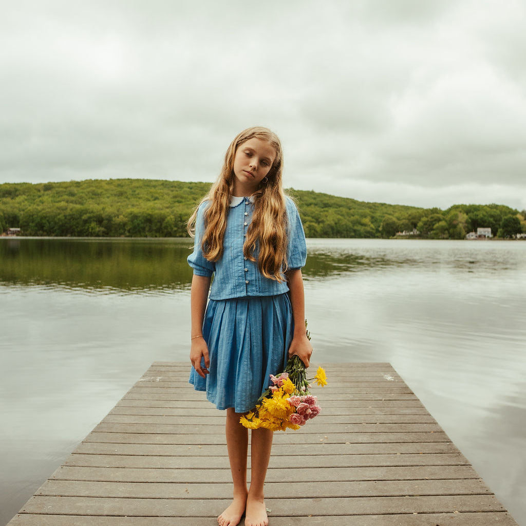 Fresh Blue Downtown Blouse