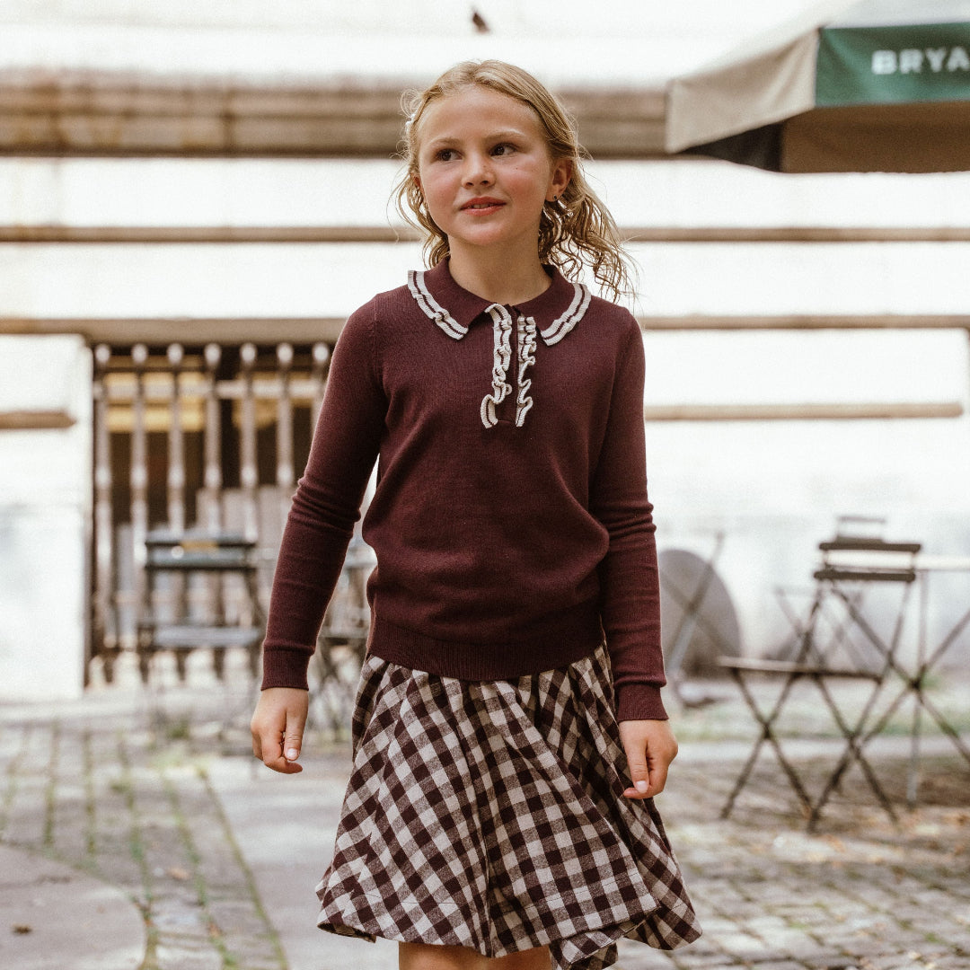 Burgundy Circle Skirt