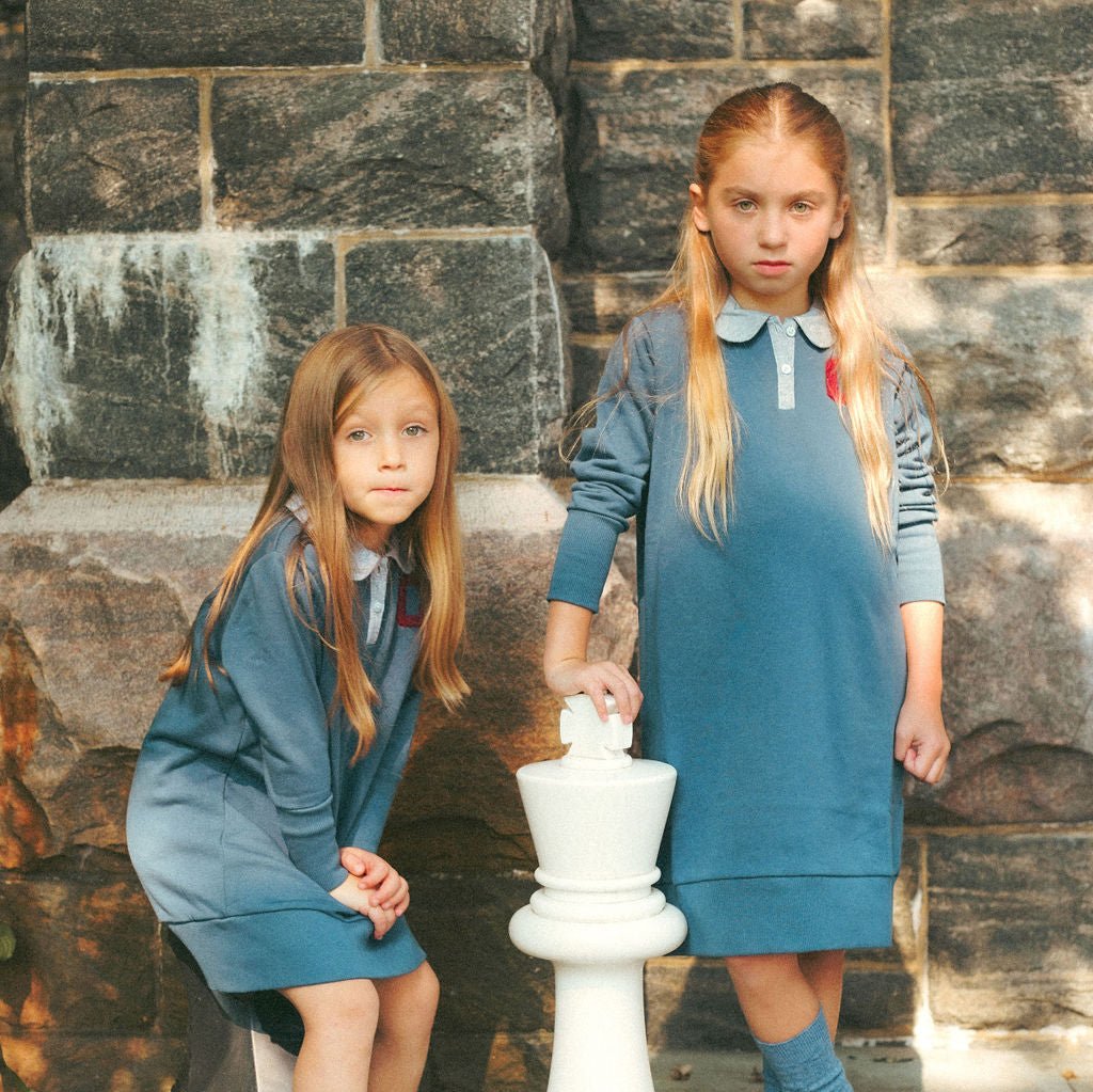 Blue Sweatshirt Dress