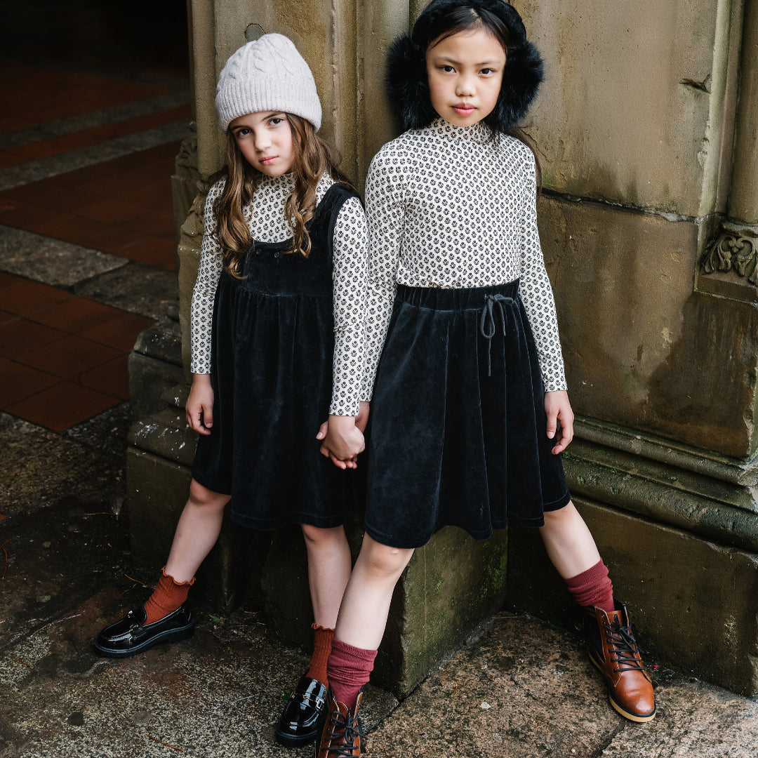 Black Velour Circle Skirt