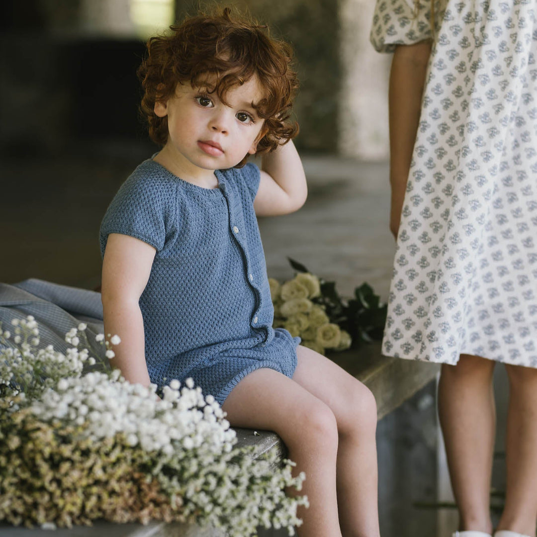 Bright Blue Knit Boys Set