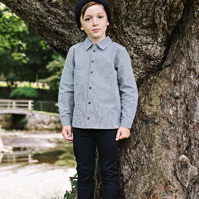 Dried Blue Plaid Edition Boys Shirt