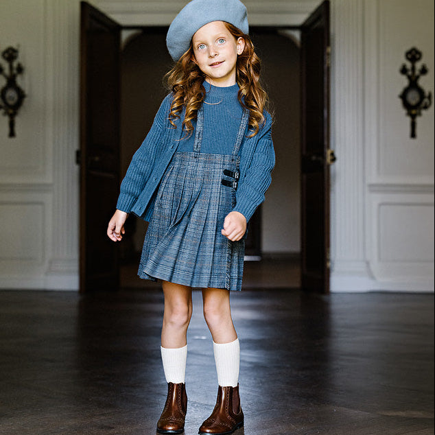 Multi Plaid Kilt Suspender Skirt