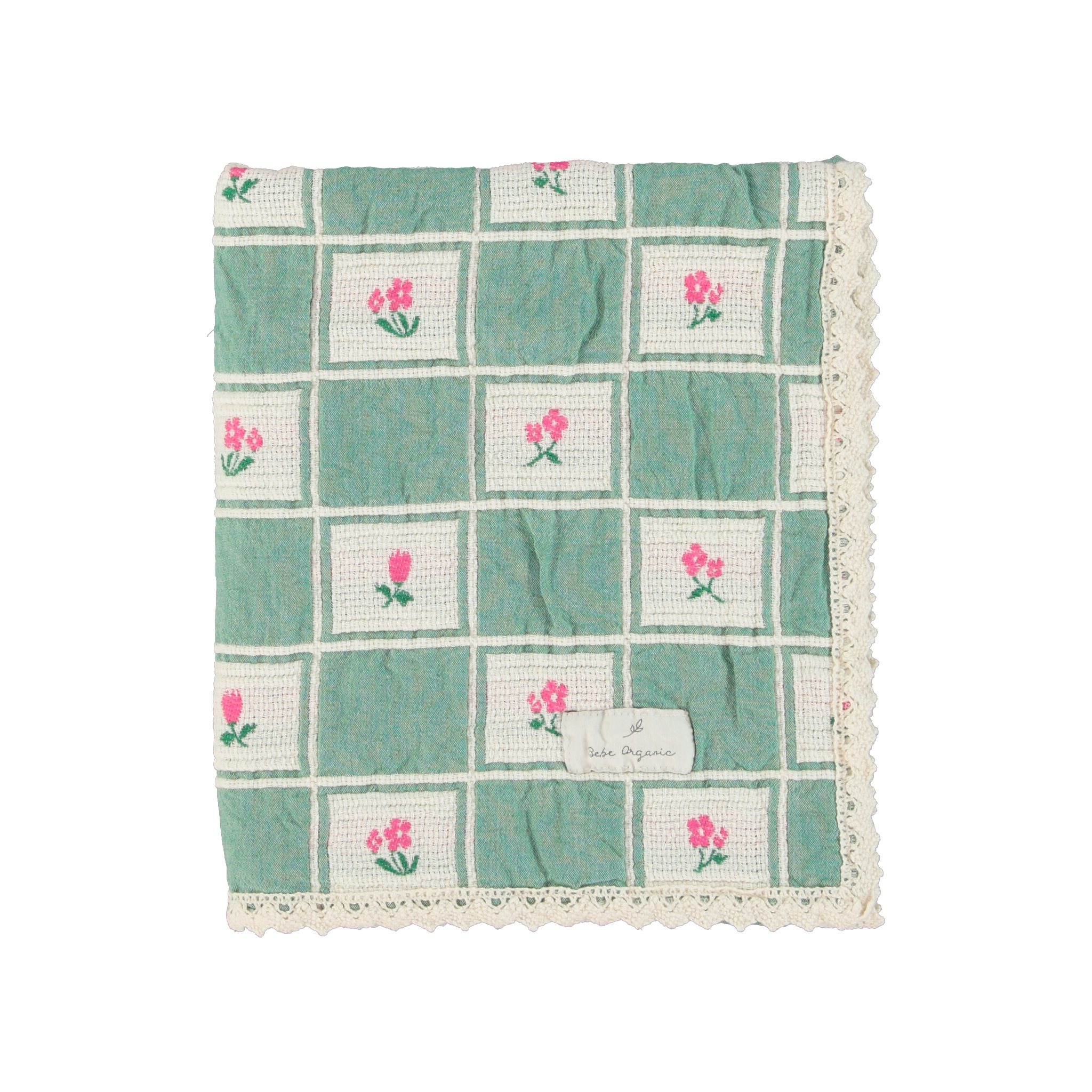 Daisy/Mauve Pink Flowers Patchwork Blanket