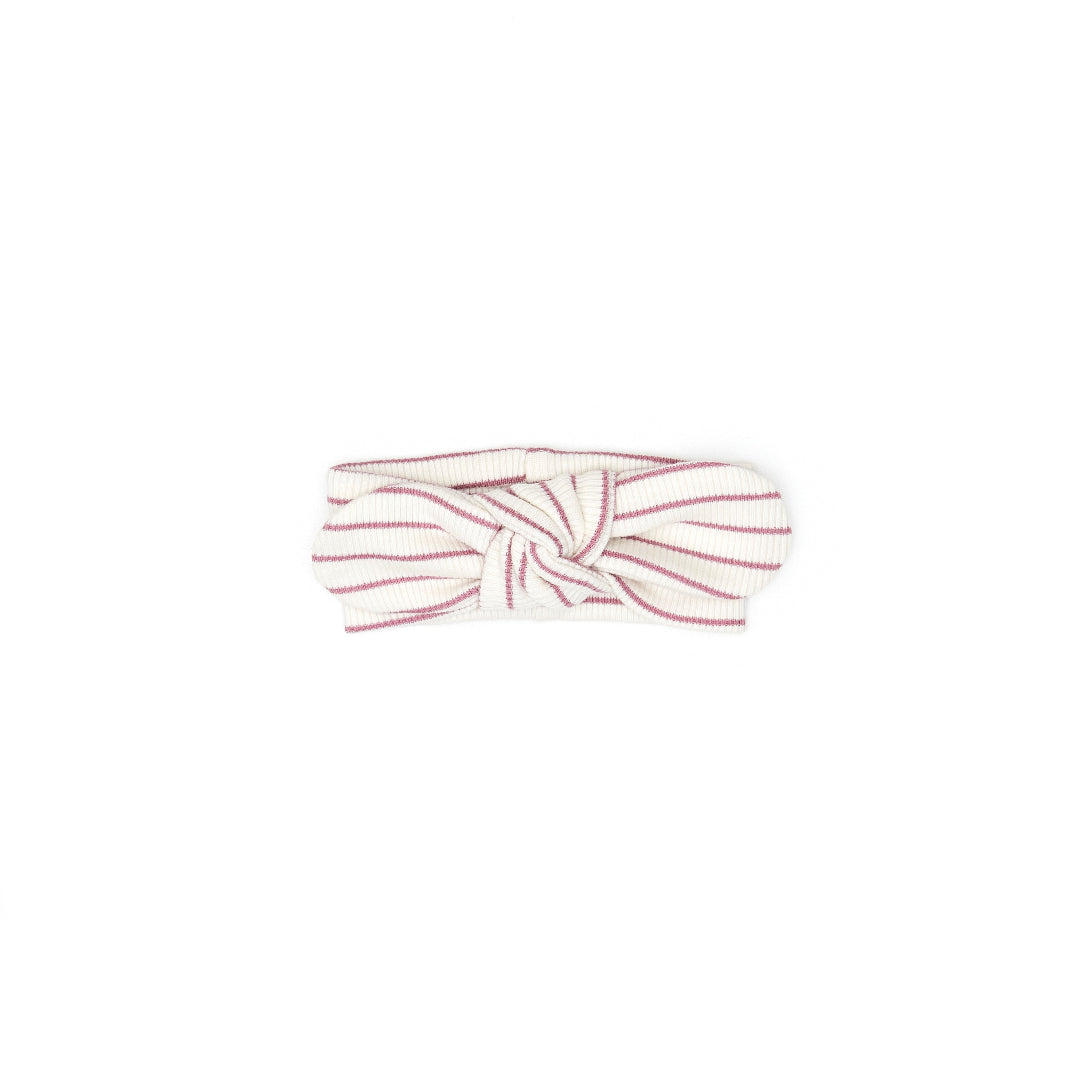 Mauve Stripes Ribbed Headband