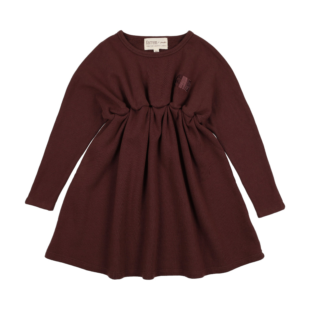 Washed Burgundy High Waisted Dress