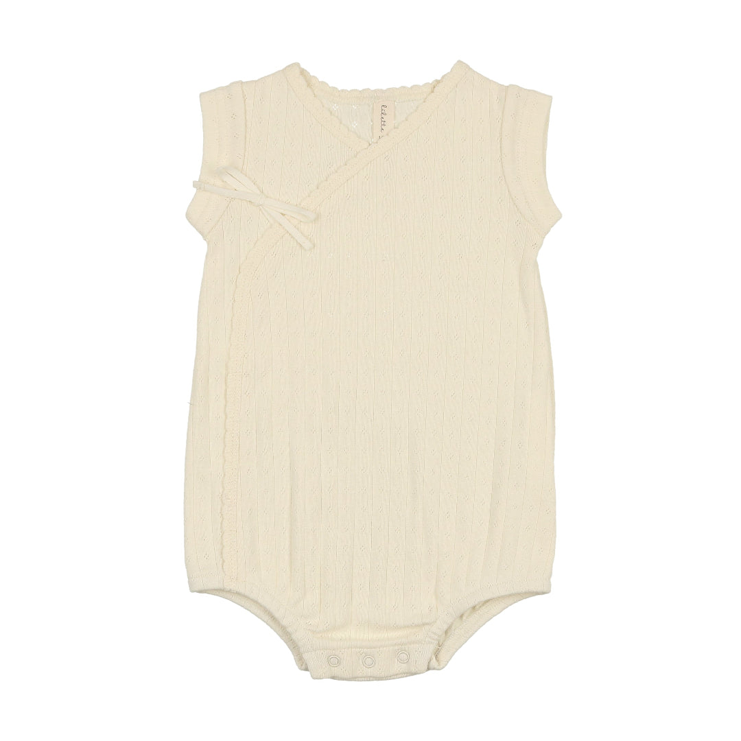 Cream Fine Pointelle Romper