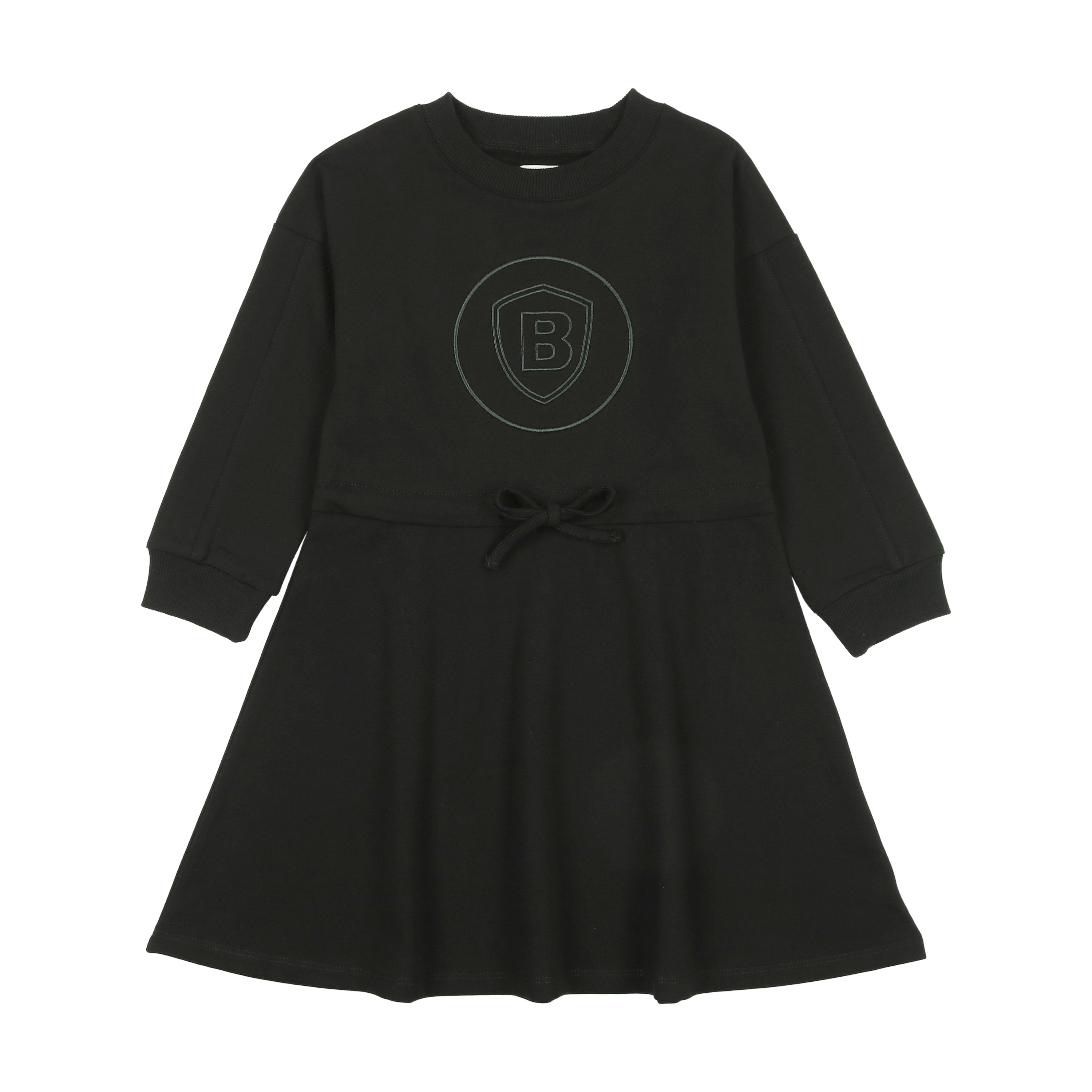 Black/Green Emblem Dress