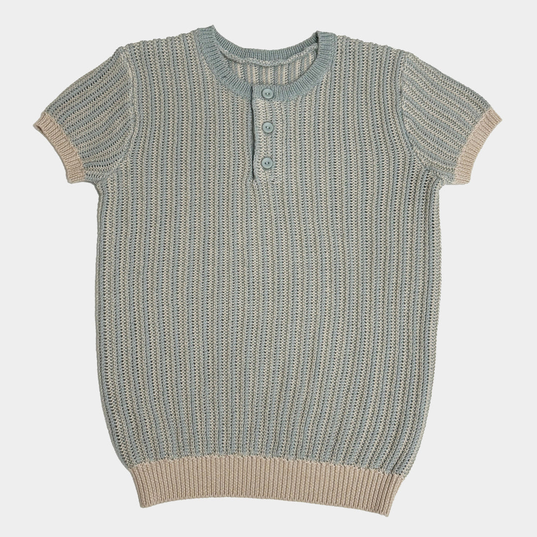 Blue Stripe Knit Sweater
