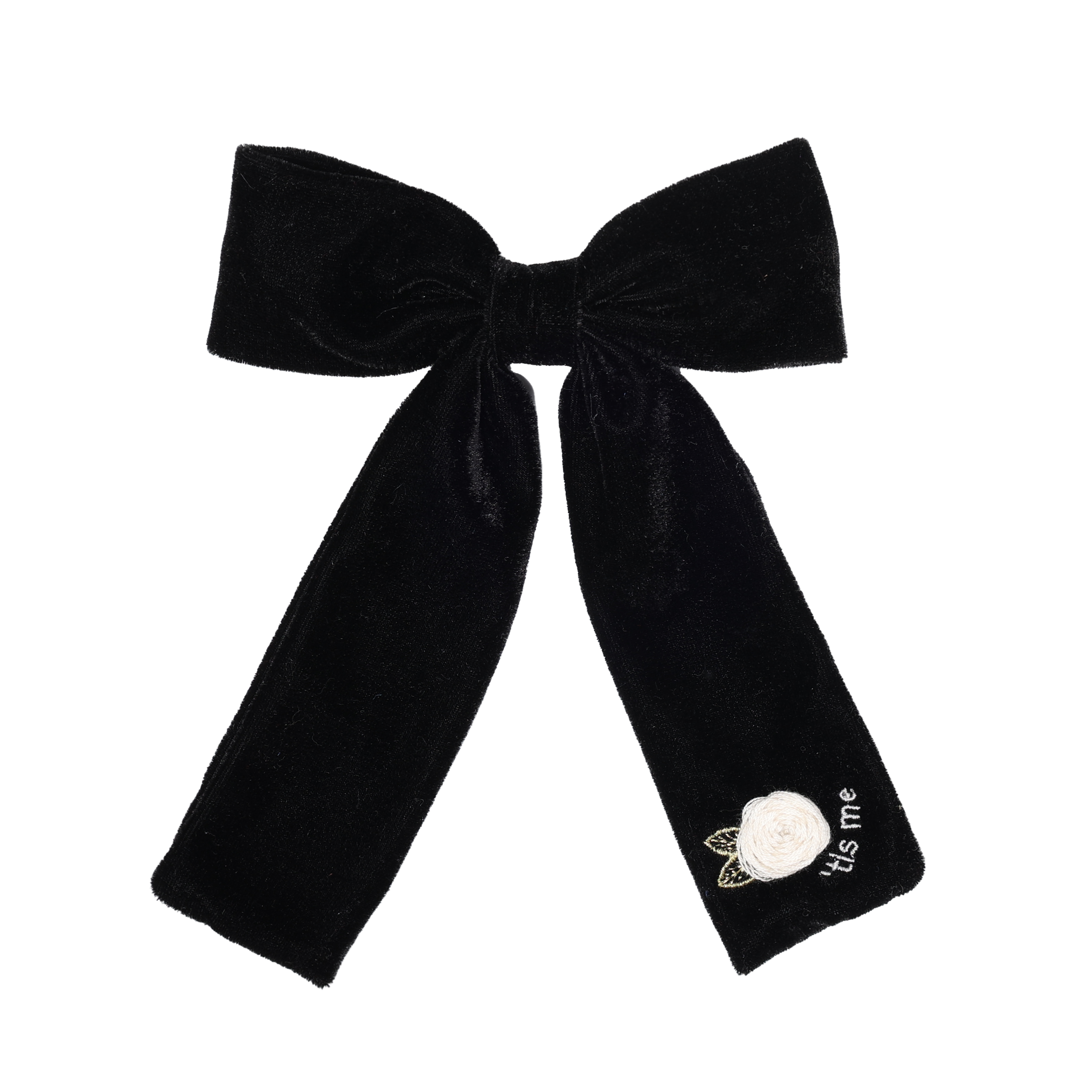 Black Oversized Velvet Hair Bow