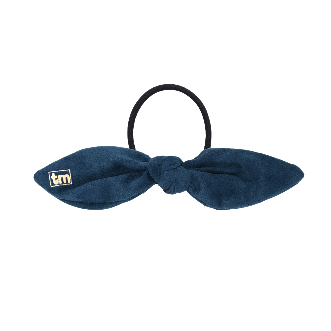 Blue Suede Tie Pony Holder