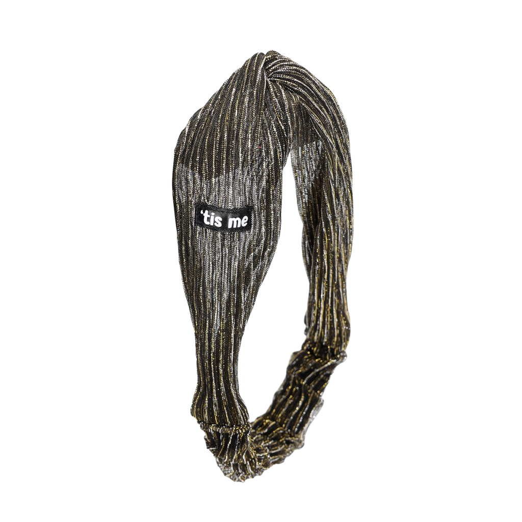 Silver Metallic Twist Soft Baby Nylon Headband