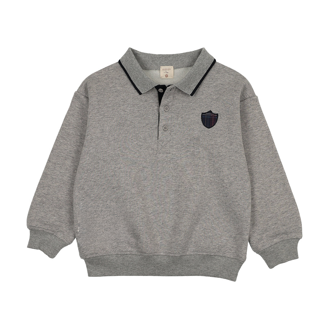 Light Gray Heather Fan Club Polo Sweatshirt (Custom)