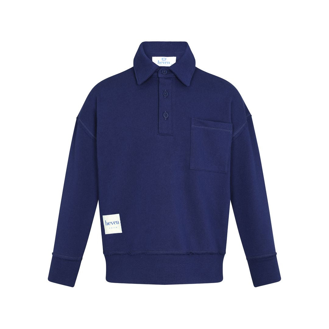 Blue Boys Polo Sweatshirt