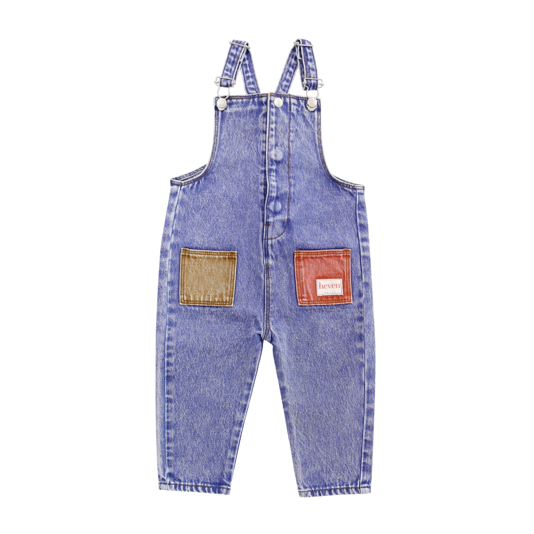 Pink Denim Pocket Overalls