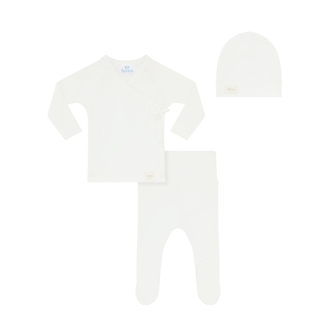 Ivory Heven Wrap Set + Hat