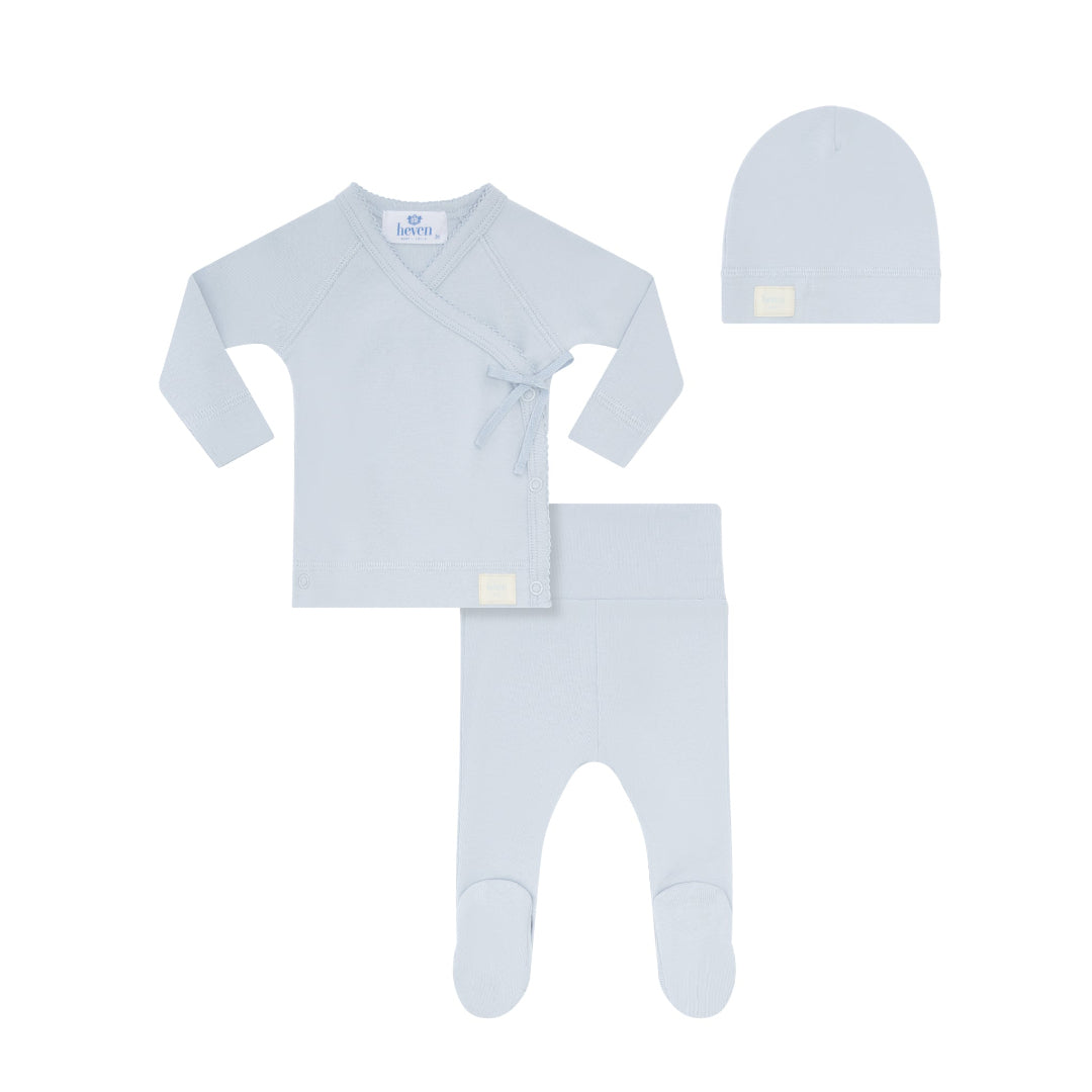 Light Blue Heven Wrap Set + Hat