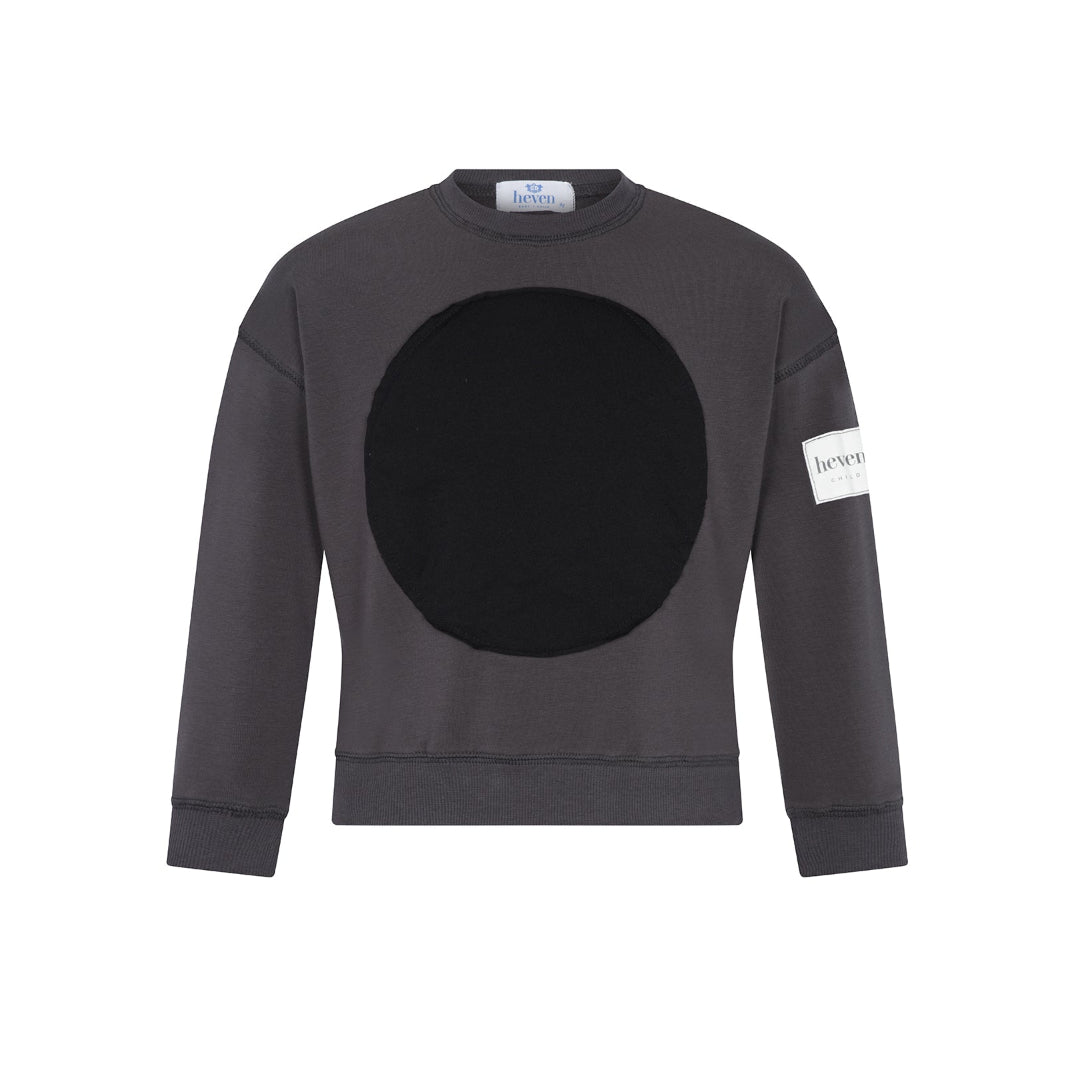 Grey Girls Circle Patch Sweatshirt