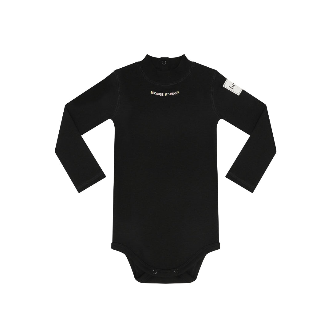 Black Because its Heven Tneck Onesie
