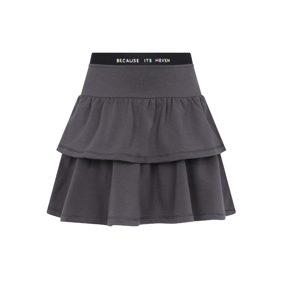 Grey Because its Heven Tiered Skirt