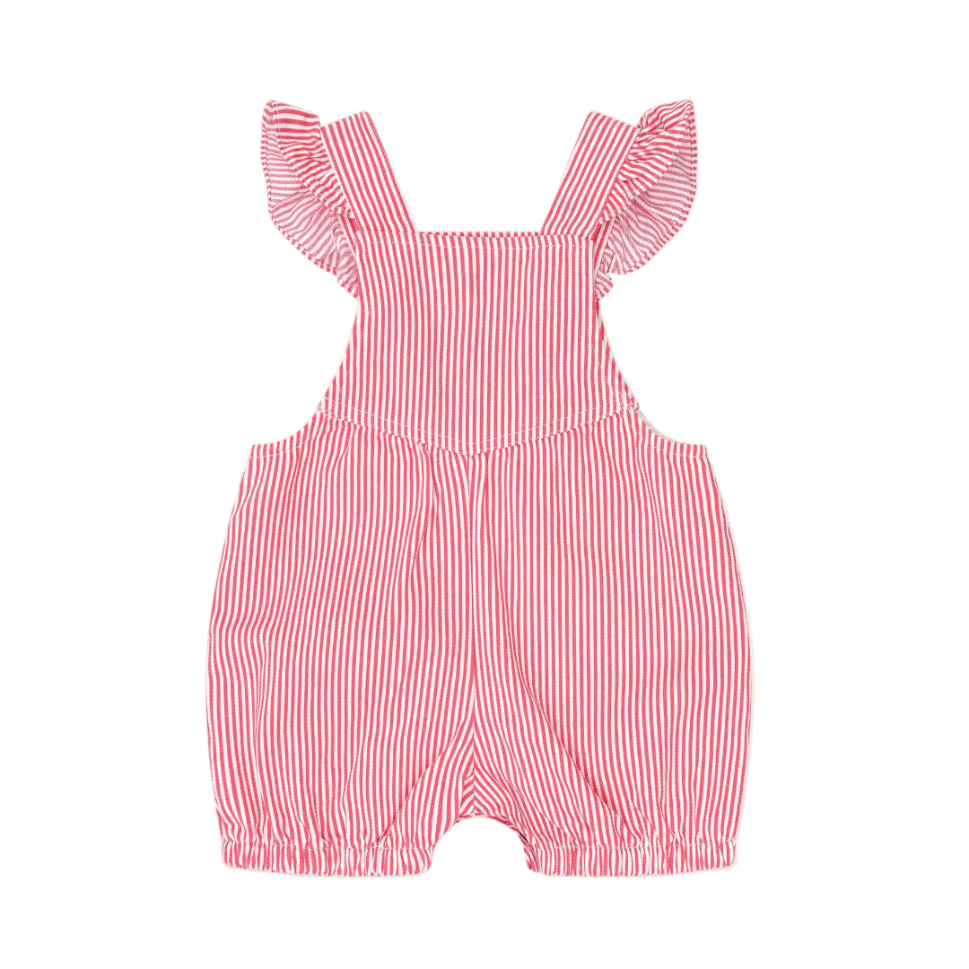 Geranium/ Almond Classic Stripe Romper