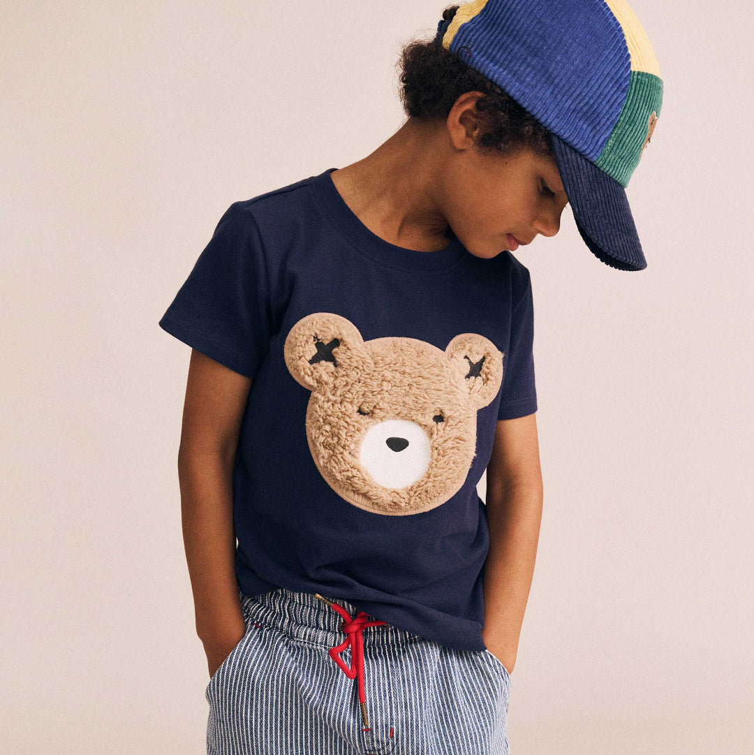 Navy Furry Huxbear Tee