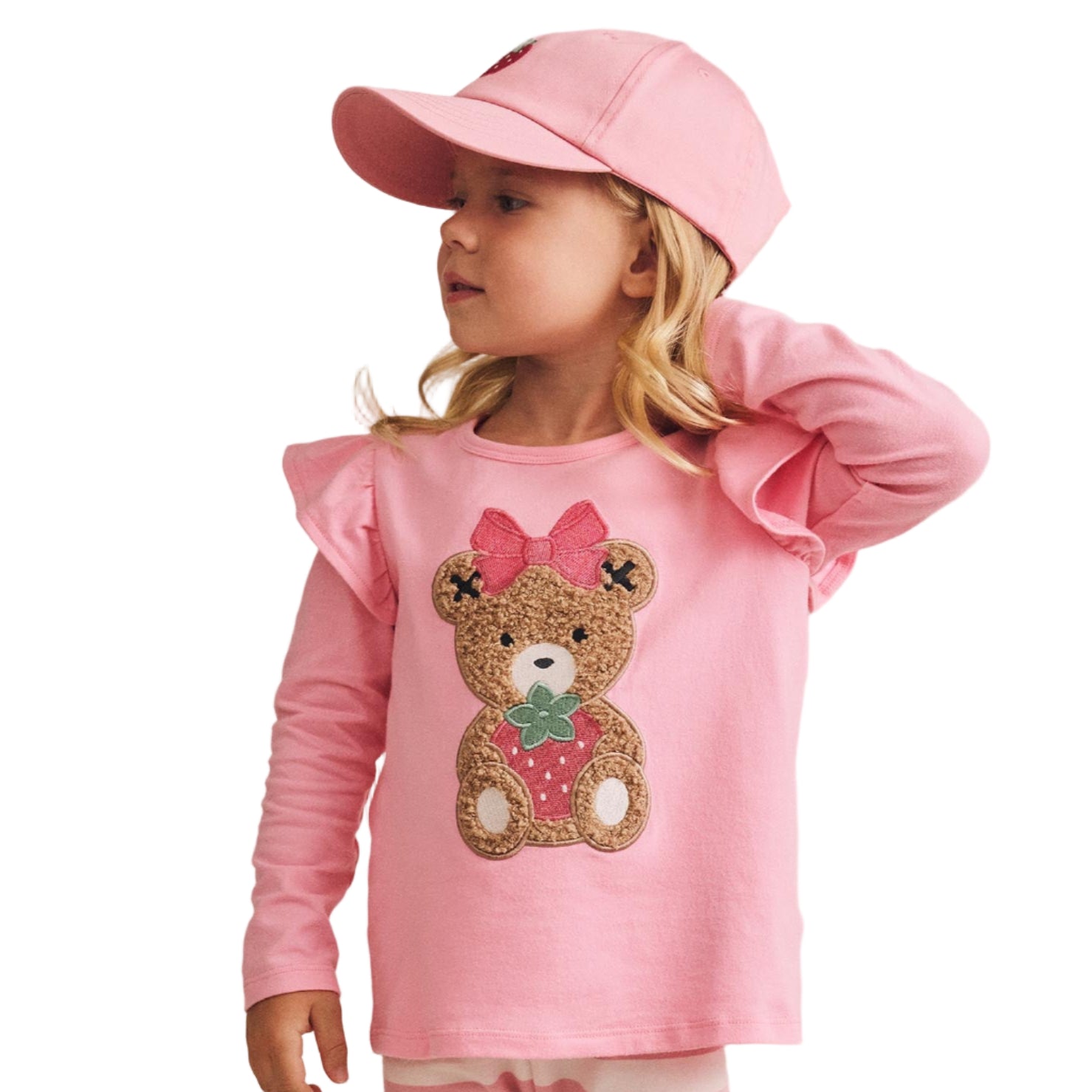Strawberry Huxette Frill Top