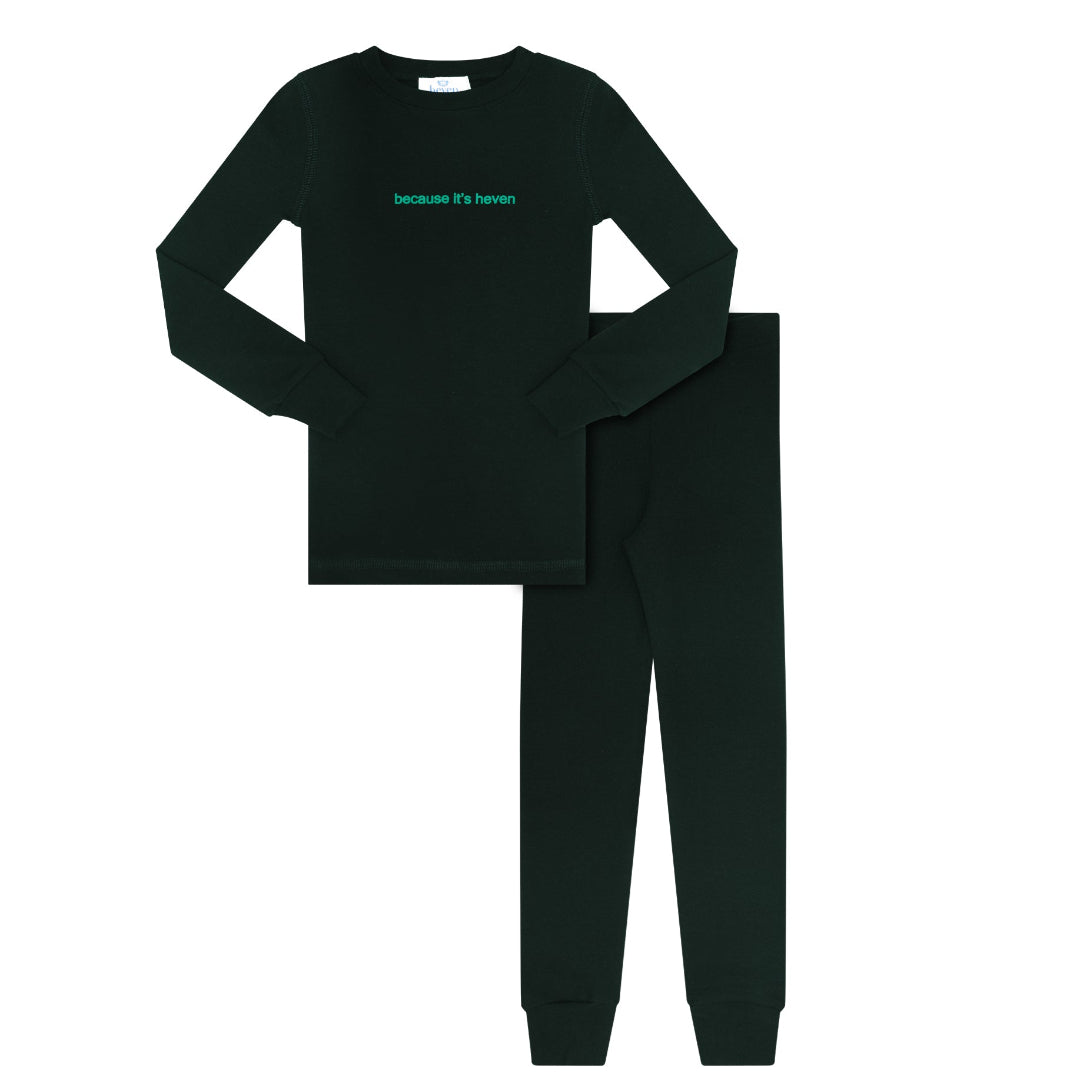 Black/ Green Because its Heven PJs