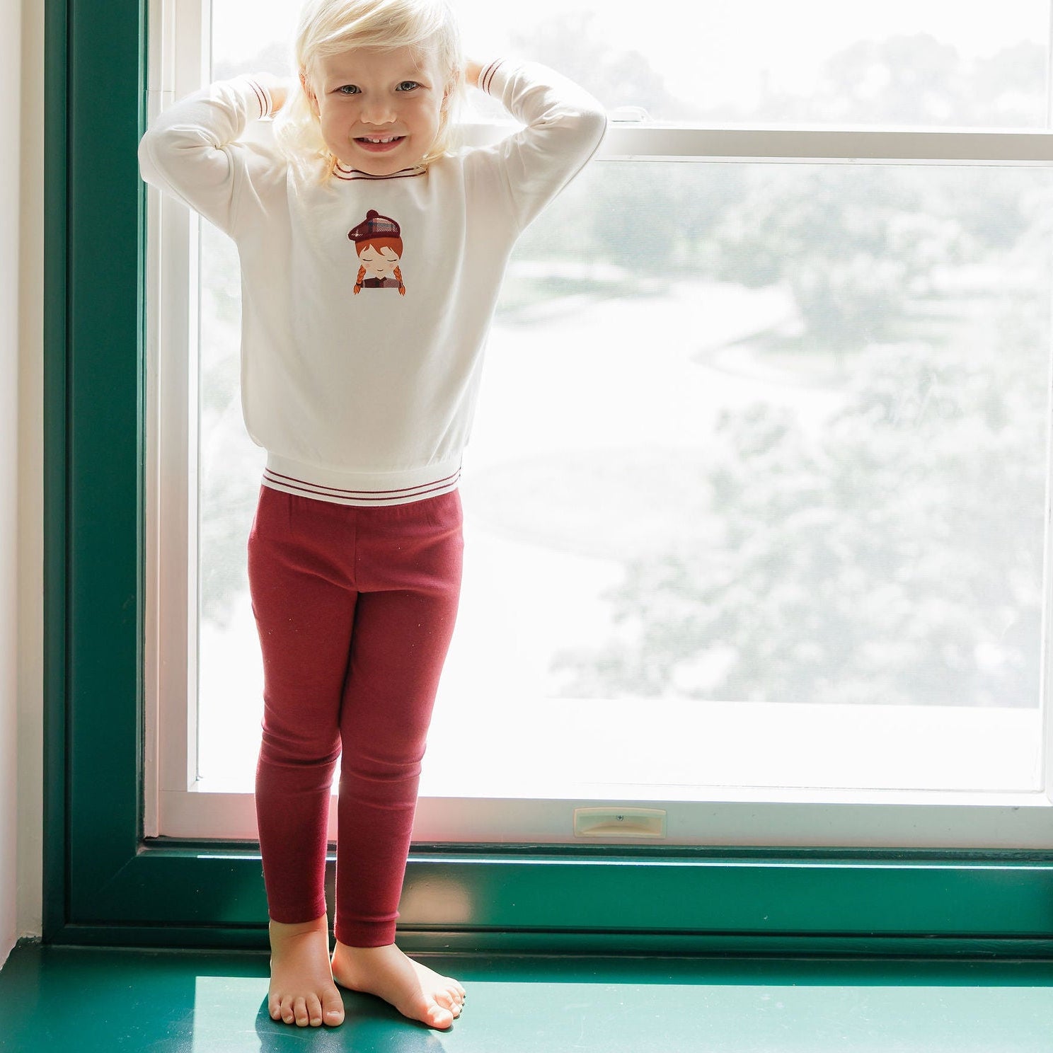 Ivory/ Pink Girl French Terry Scottish Collection 2 Piece Set