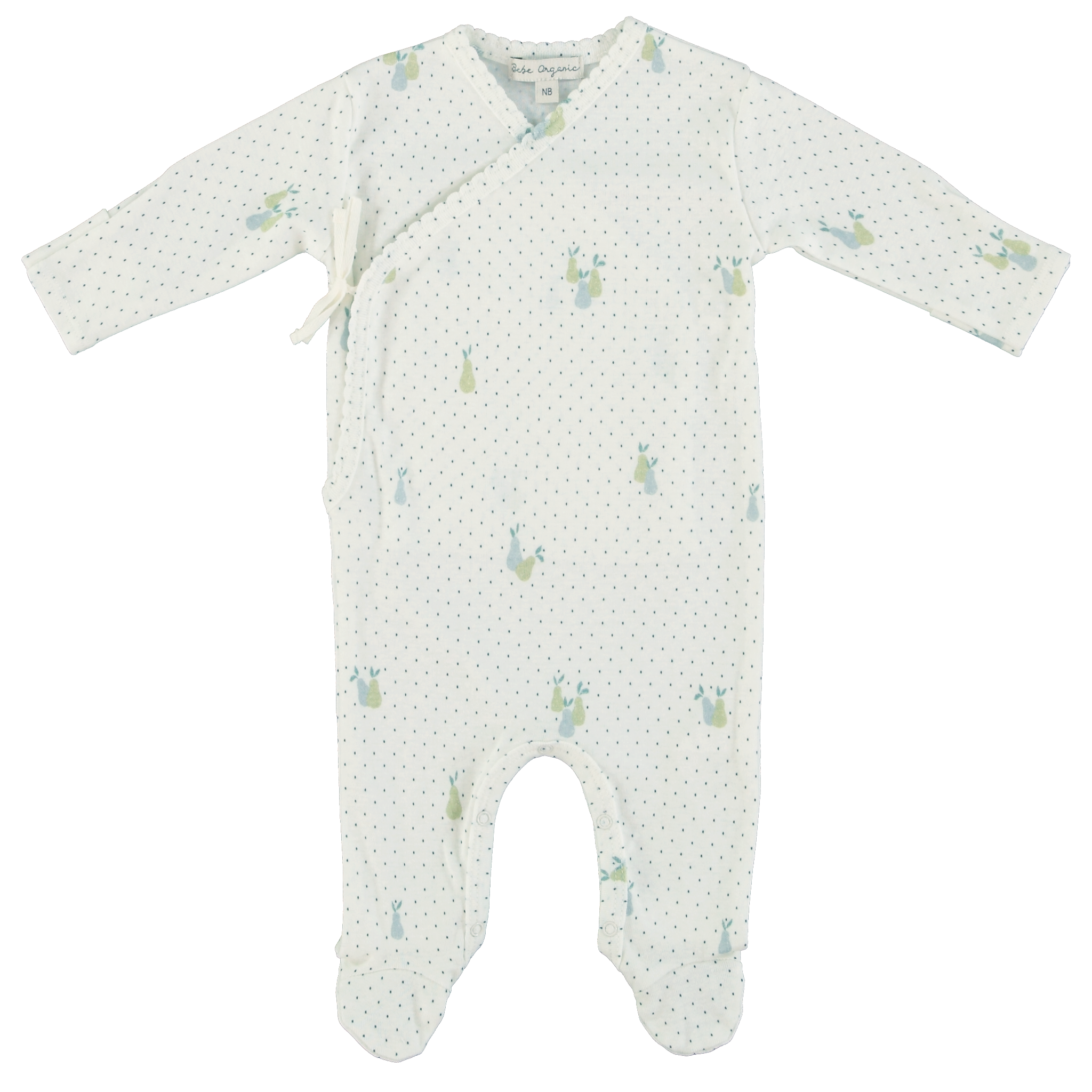 Green Pear Ian Wrap Overall Footie