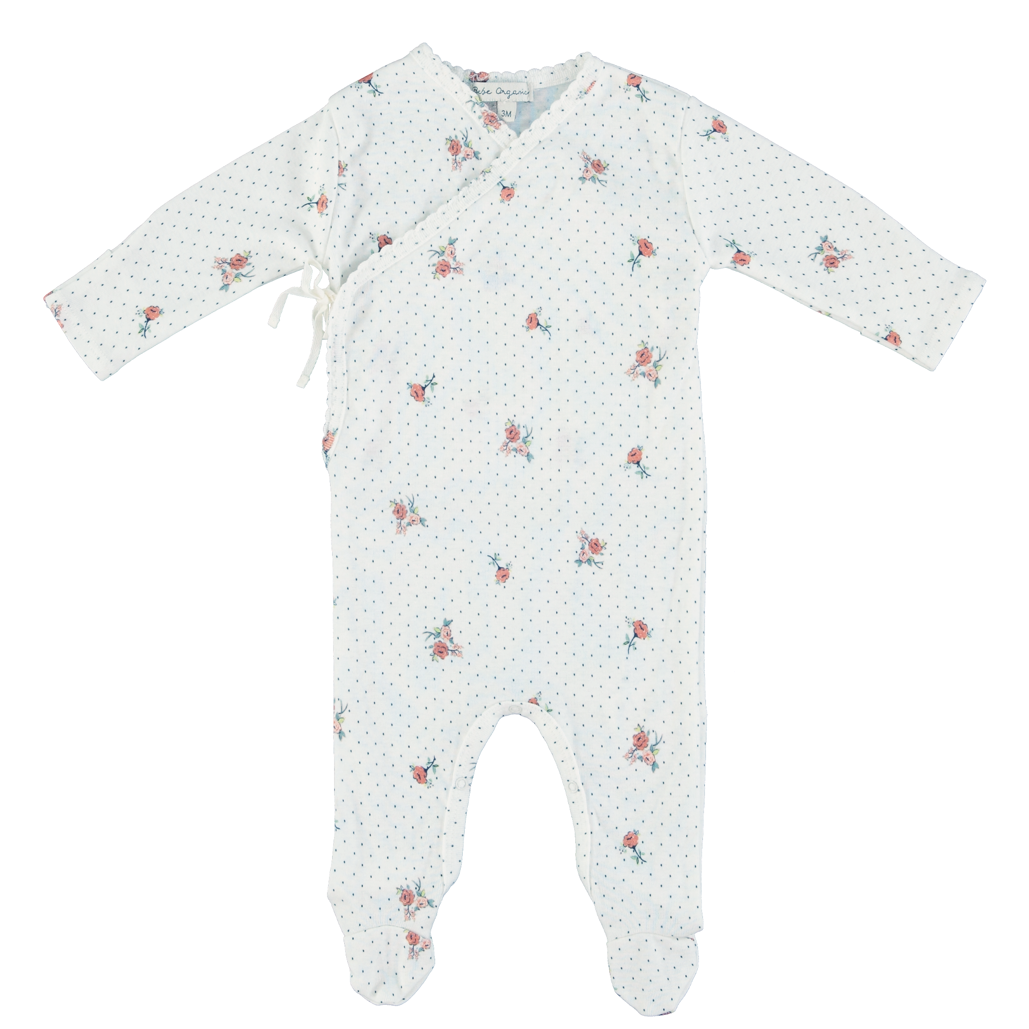 Vintage Floral Ida Wrap Overall Footie