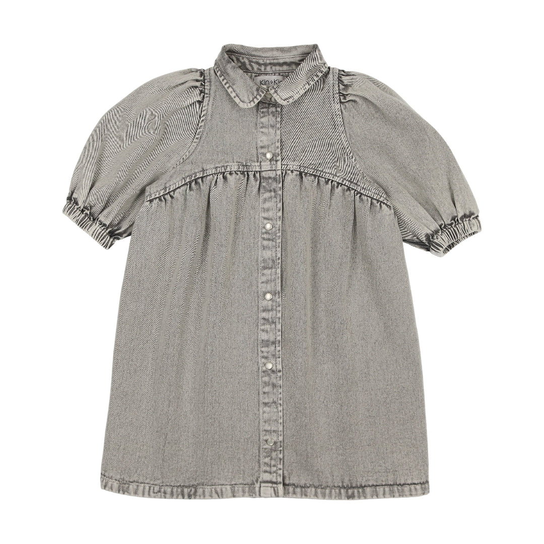 Blue/ Grey Denim Shirtdress