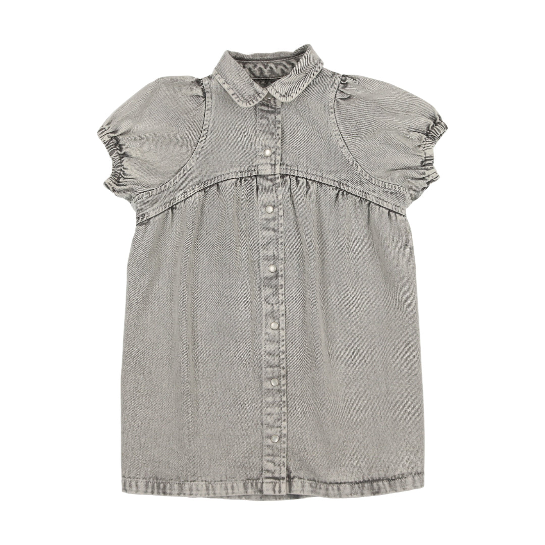 Blue/ Grey Denim Shirtdress