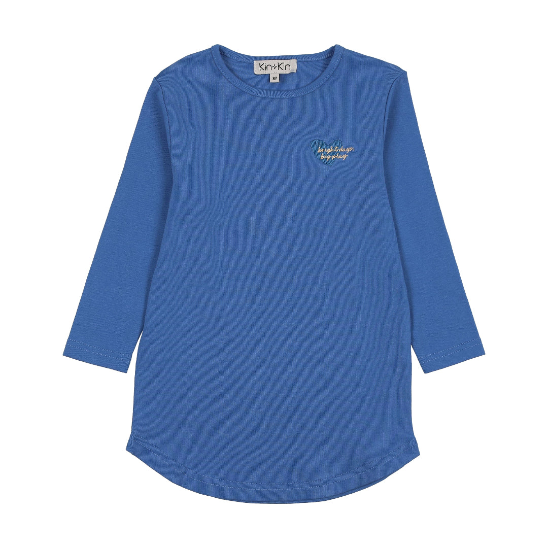 Blue Girls Long Sleeve T-Shirt