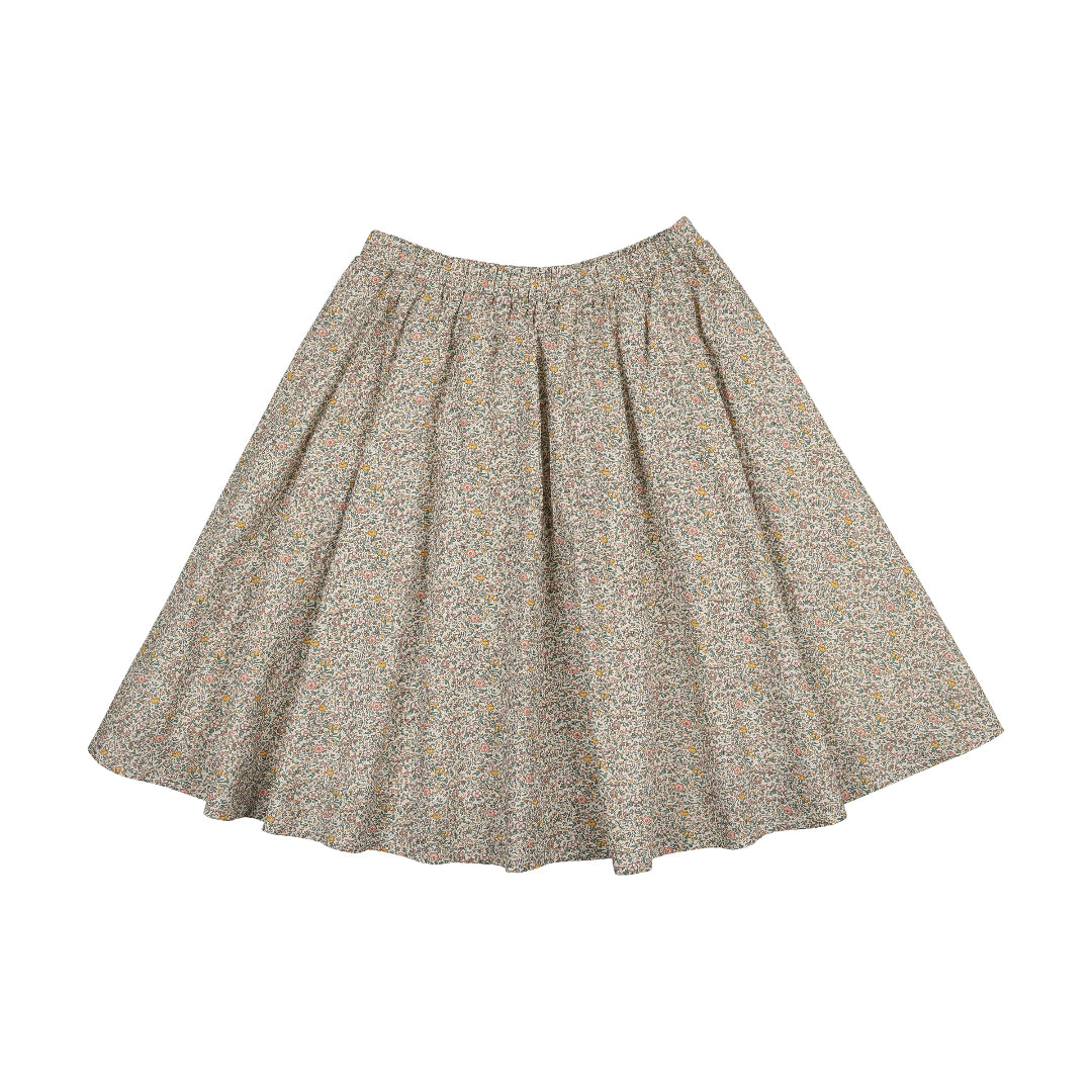 Floral Print Girls Gathered Skirt
