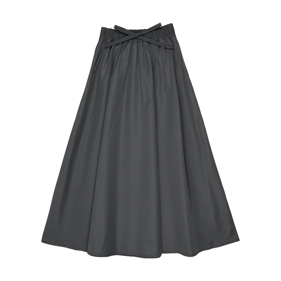 Teen Grey Knit Sweater + Maxi Taffeta Skirt Set