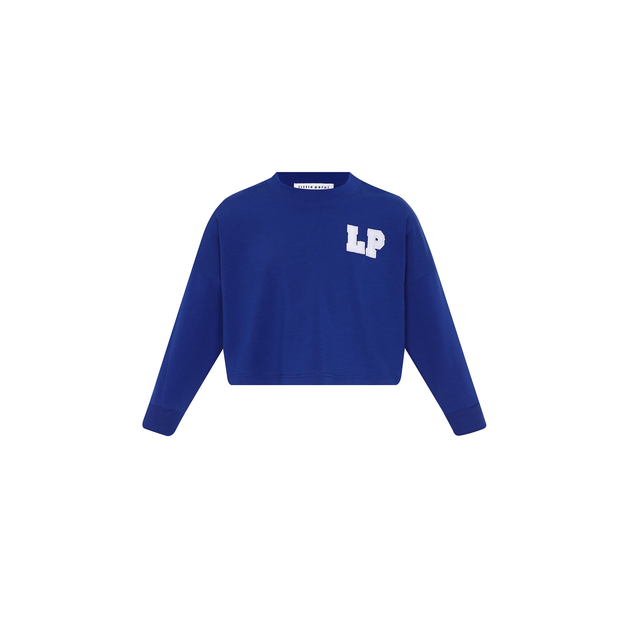 Royal Blue Girl's Cropped Logo Tee