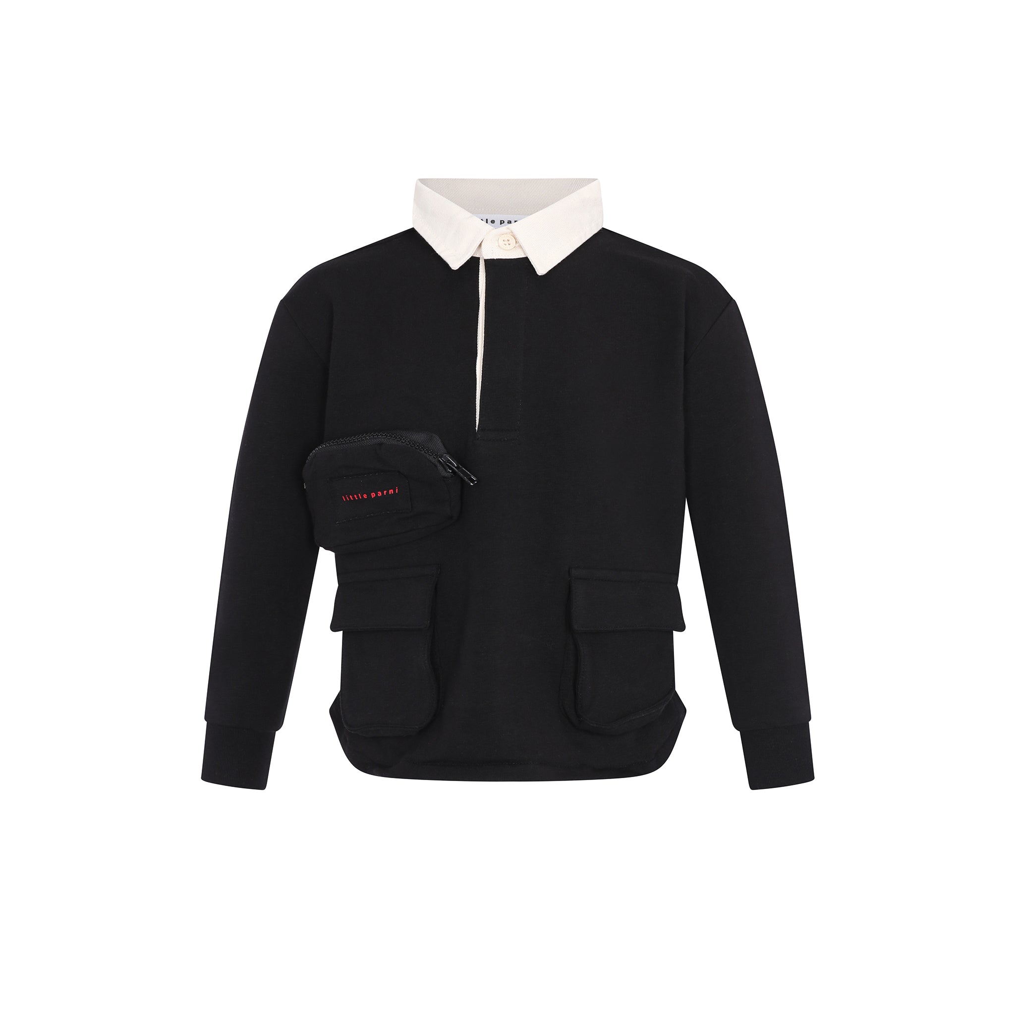 Black Boys Cargo Polo Shirt