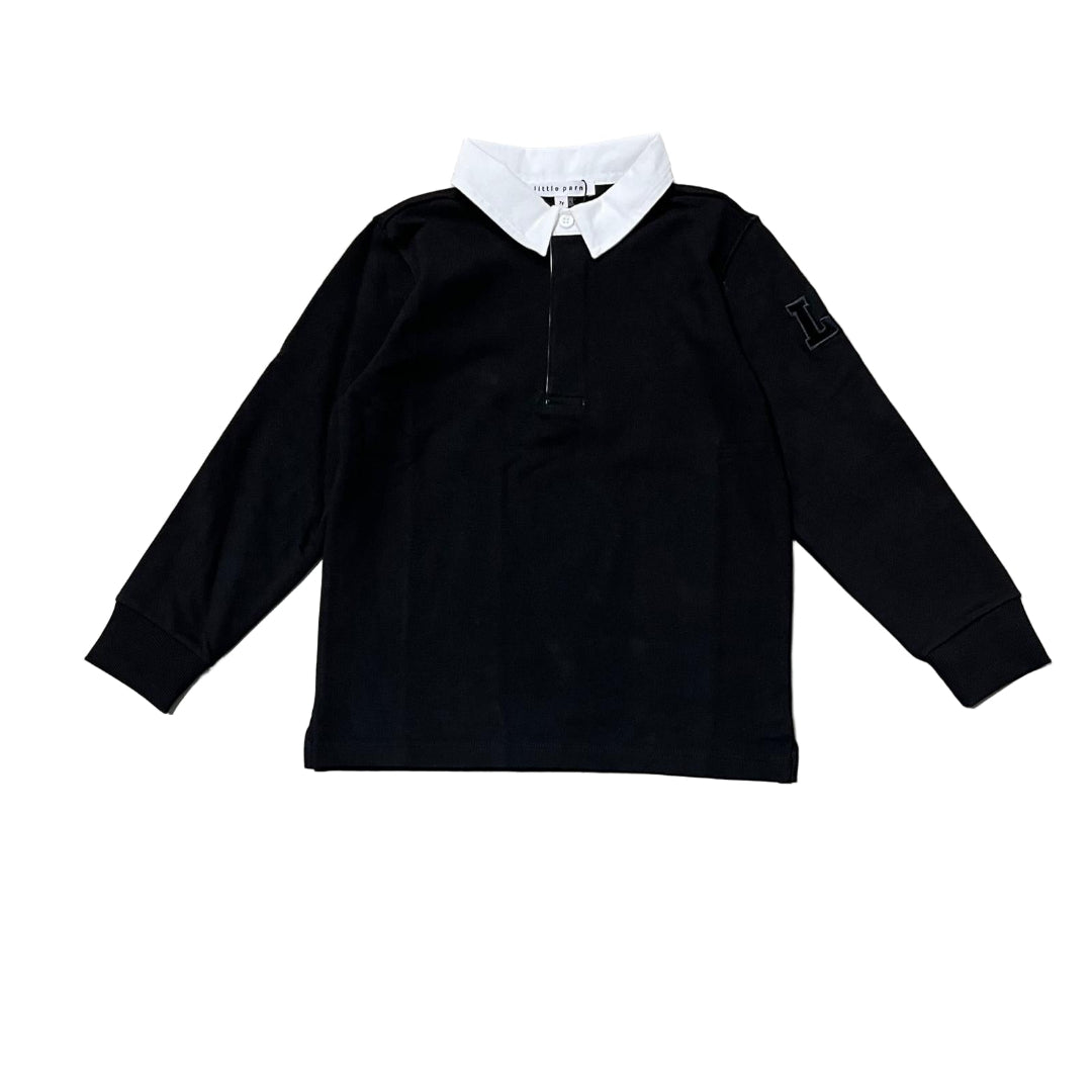 Black LP Boys Polo