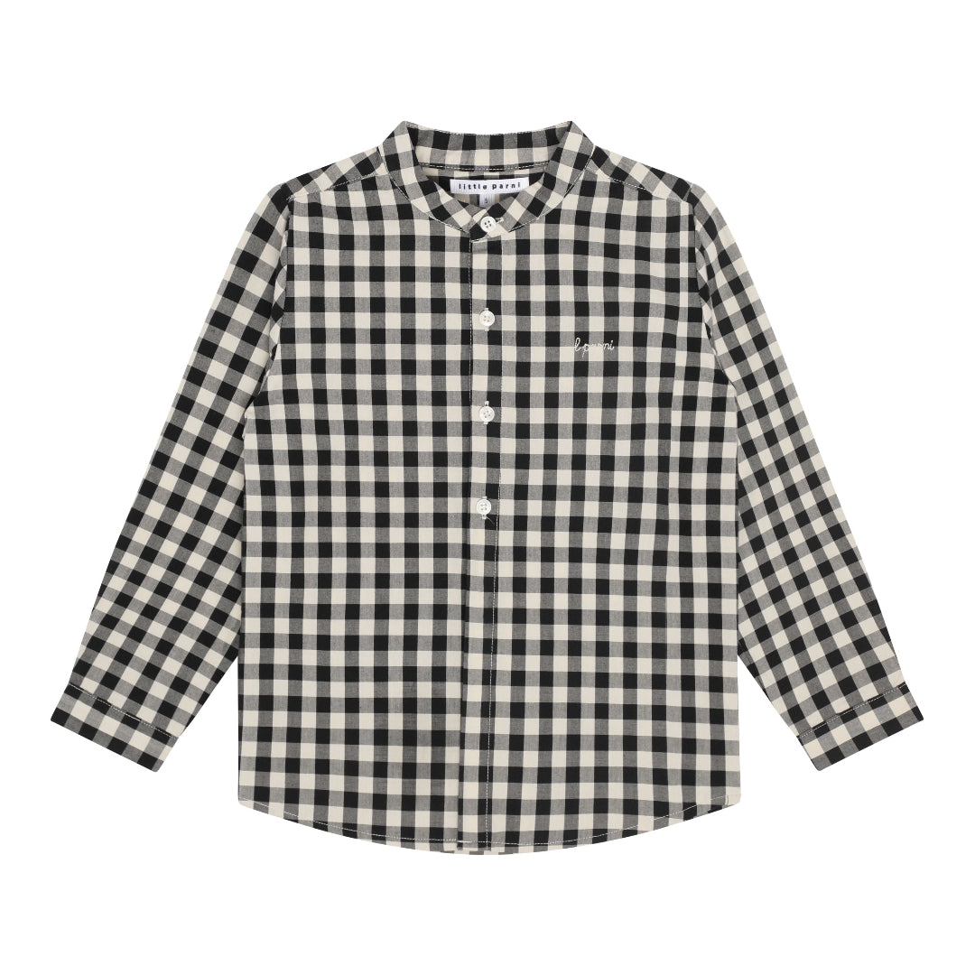 Black Patterned Boy's Shirt