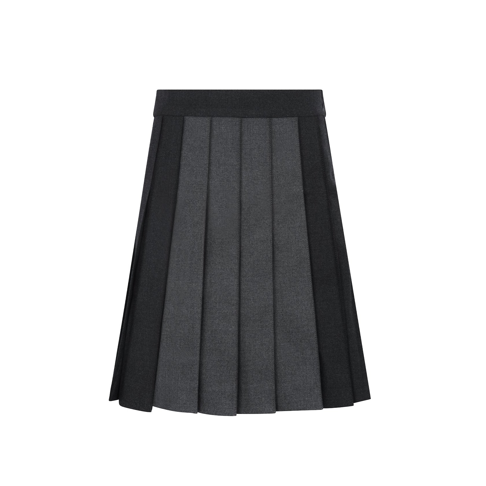 Grey Two-Tone Pleated Skirt