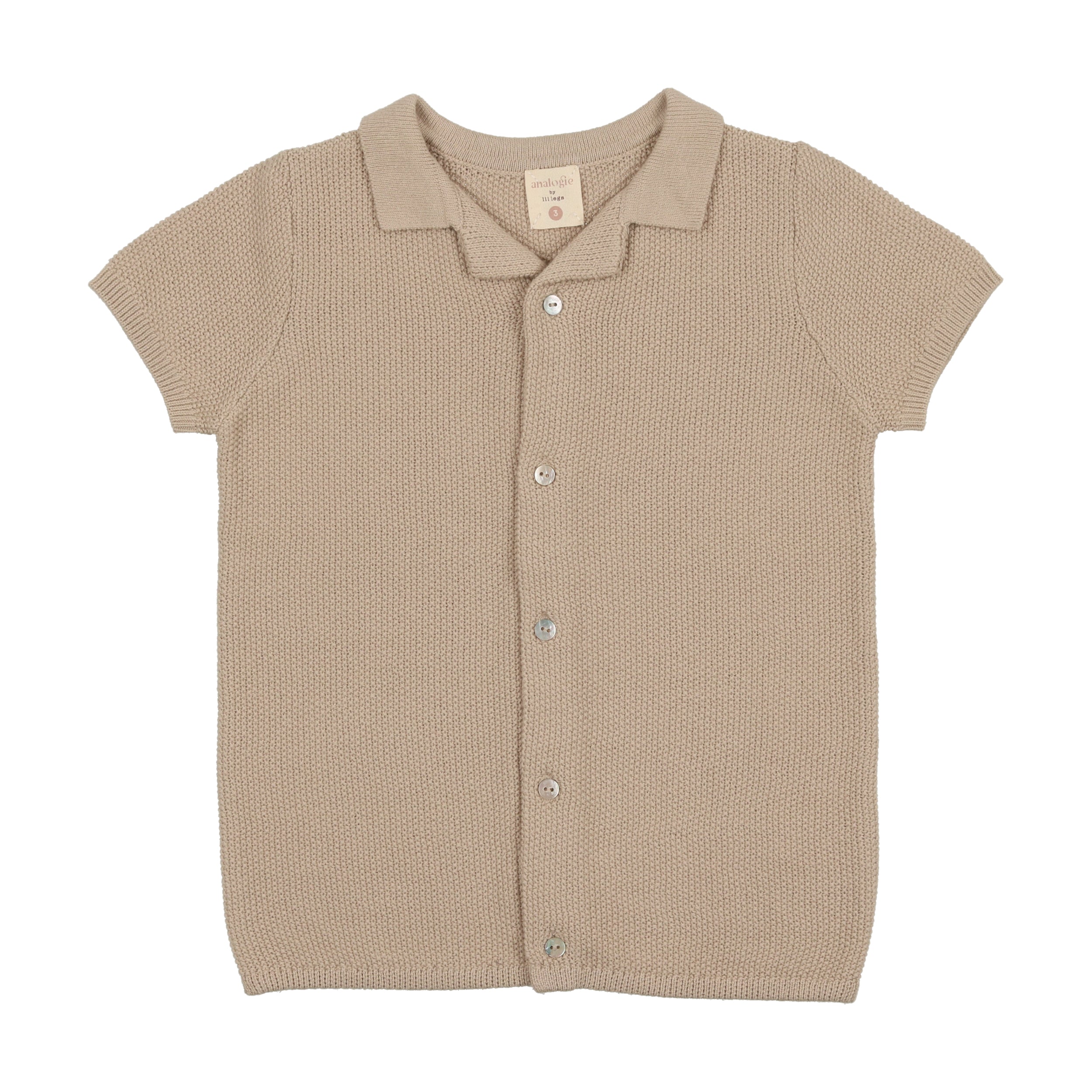 Taupe Knit Grandpa Shirt