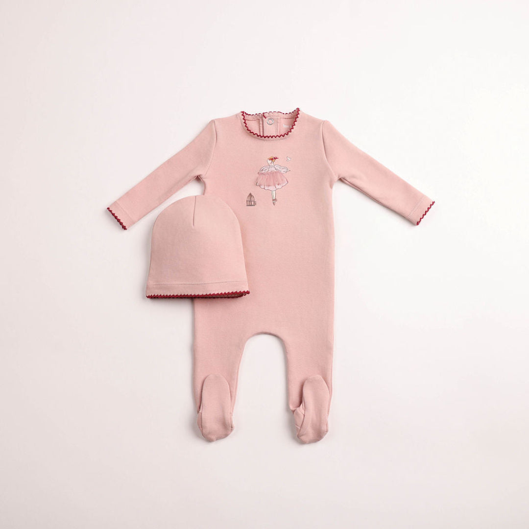 Caramel Kids In Sketch Footie/Beanie