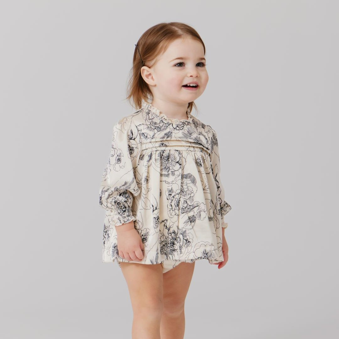 Multi Floral Silk Baby Set