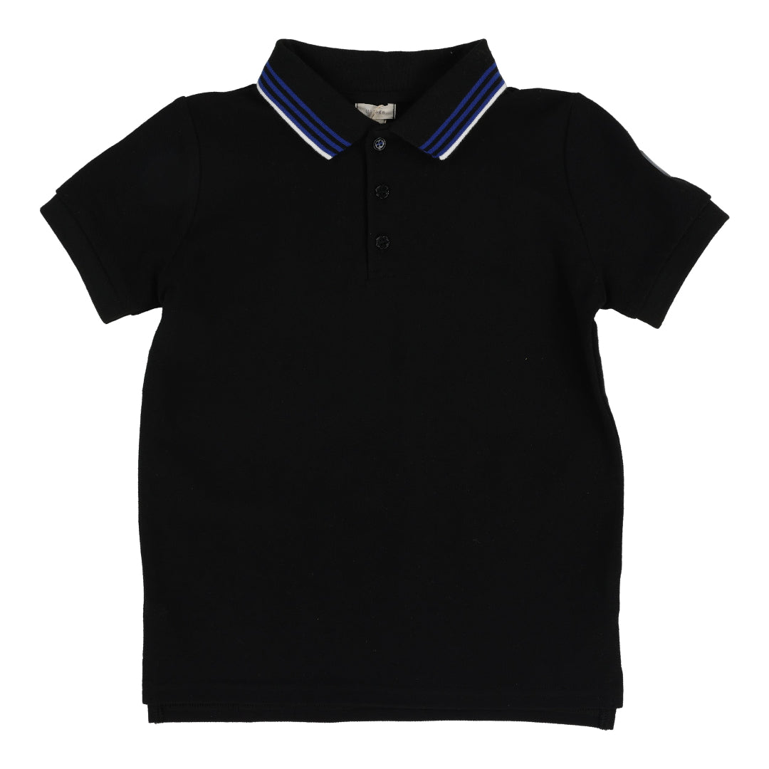 Black Multi Stripe Collar Polo
