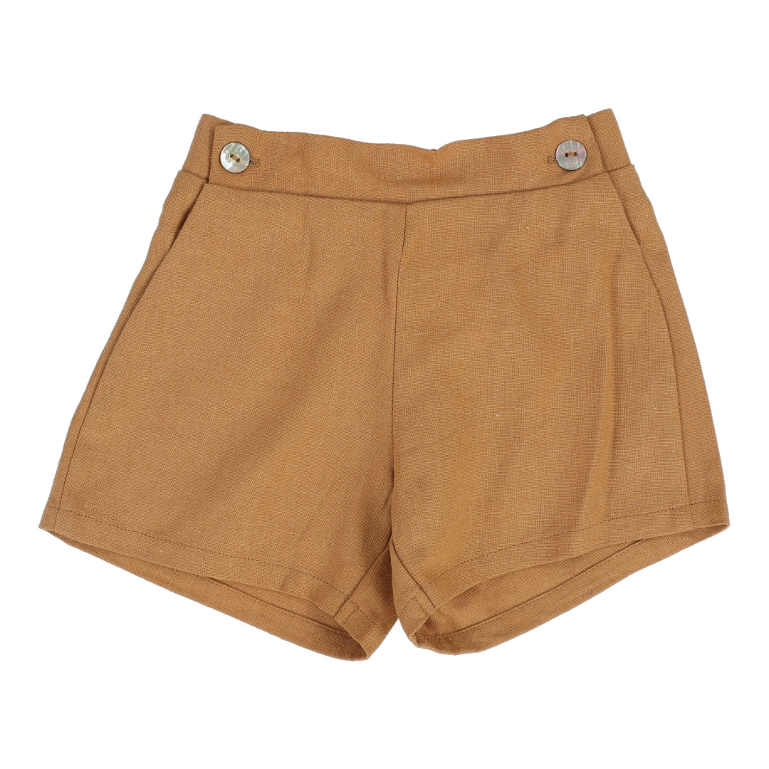 Golden Linen Shorts