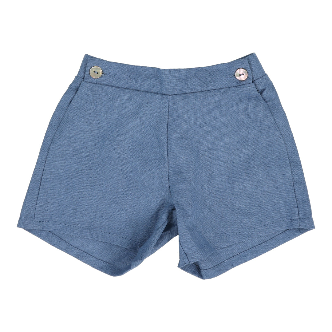 Bright Blue Linen Shorts