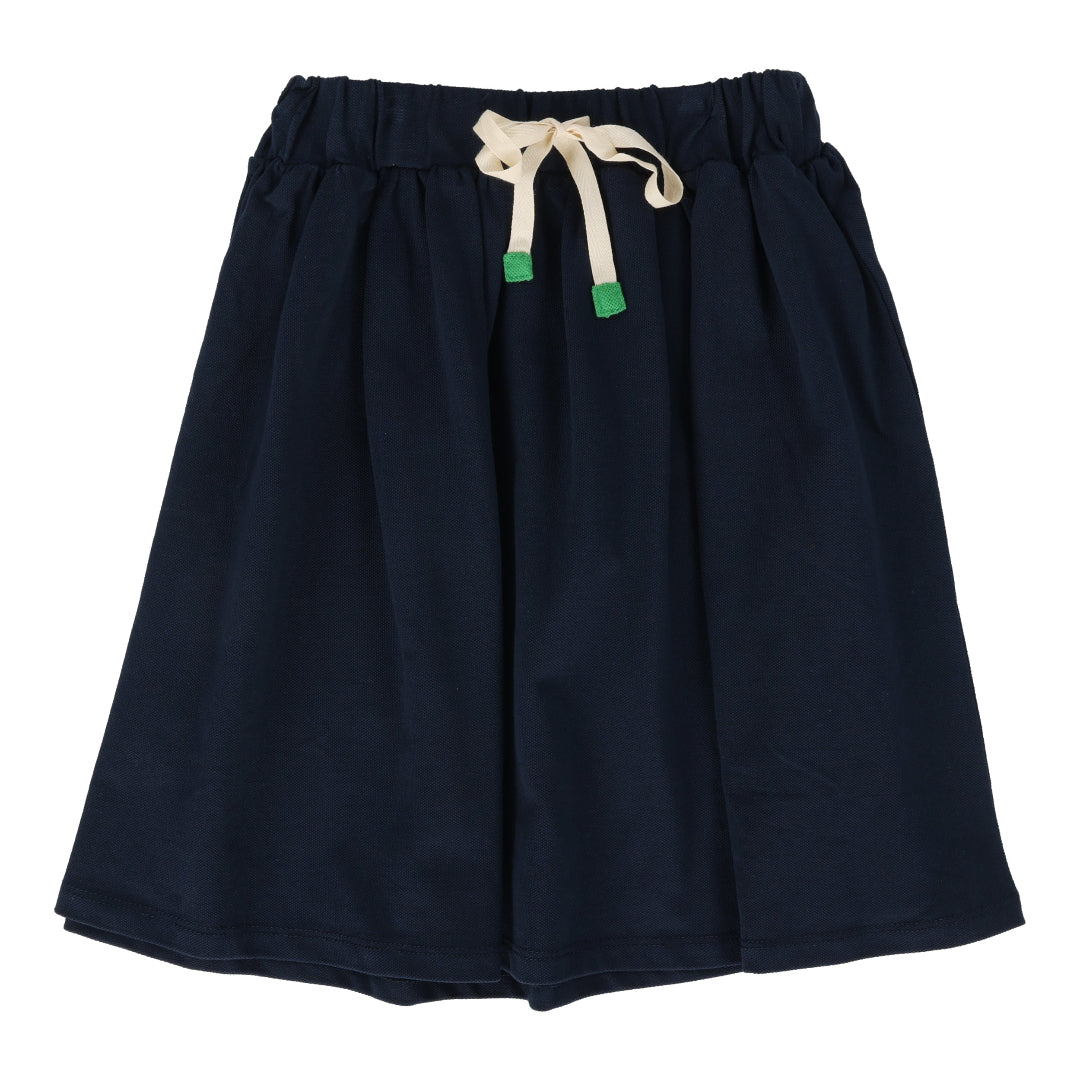 Navy Pique Circle Skirt