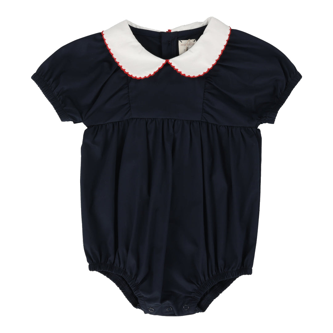 Navy Peter Pan Romper