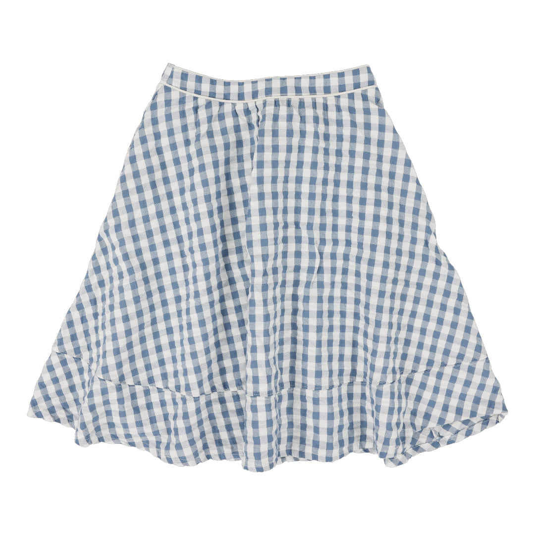 Bright Blue Gingham Skirt